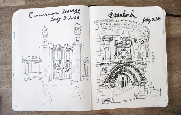 sketching historical buildings through observation