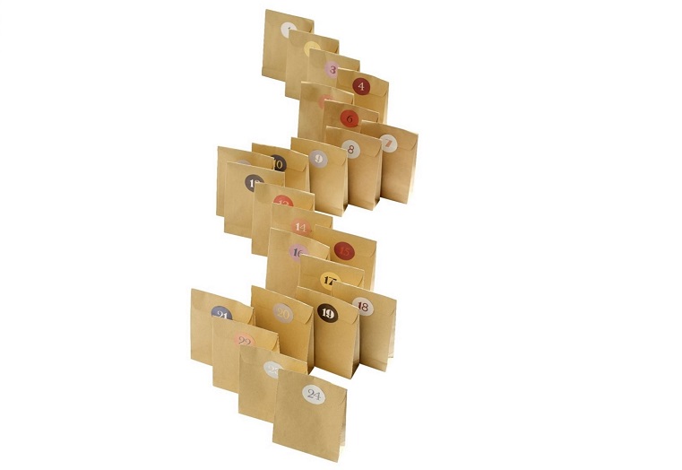 DIY advent calendar using paper bags