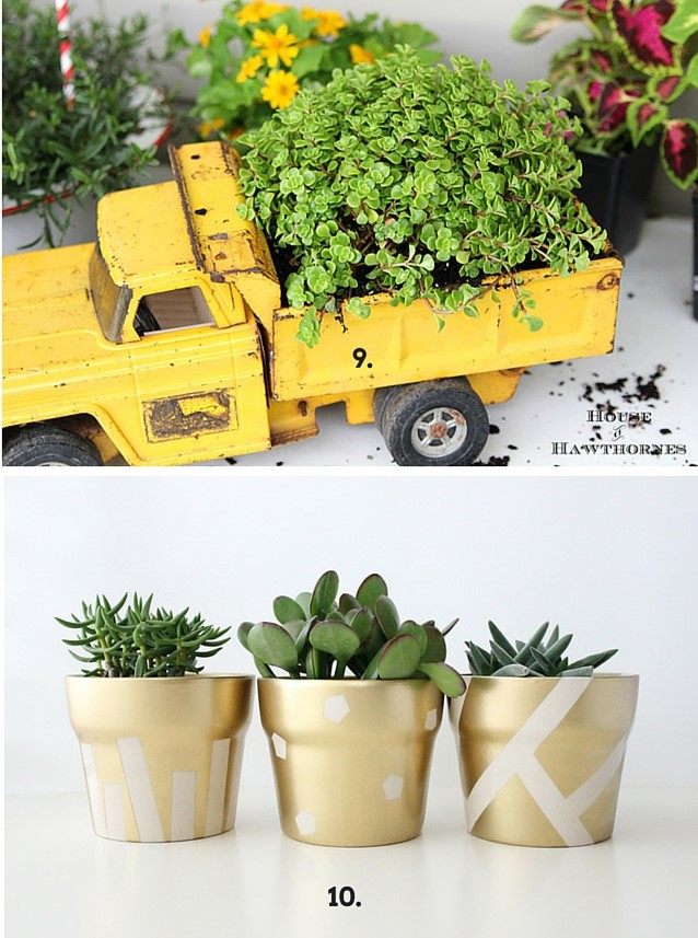 Indoor gardening with spring crafts and DIY planters